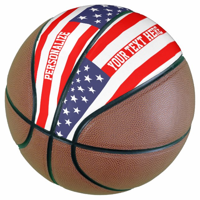 Patriotische amerikanische Flagge Sonderbasketball Basketball (angewinkelt)
