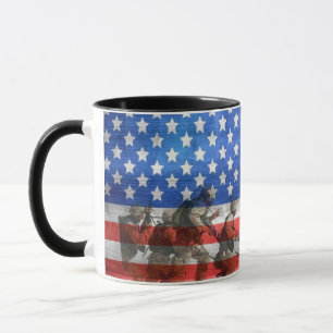 Patriotische amerikanische Flagge Statue der Freih Tasse