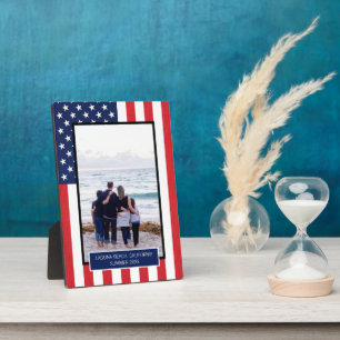 Patriotische amerikanische Flagge Sterne und Strei Fotoplatte