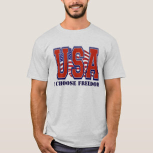 Patriotische amerikanische Flagge U.S.A I Choose F T-Shirt