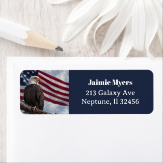 Patriotische amerikanische Flagge und Adler
