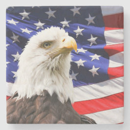 Patriotische amerikanische Flagge und amerikanisch Steinuntersetzer
