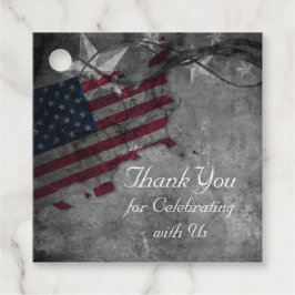 Patriotische amerikanische Flagge und Sterne Hochz Geschenkanhänger