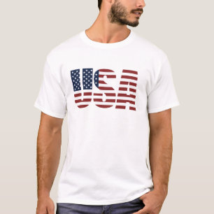Patriotische amerikanische Flagge US USA Juli 4. T-Shirt