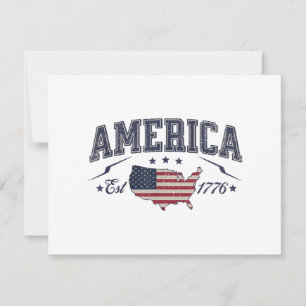 Patriotische amerikanische Flagge USA Est 1776 4.