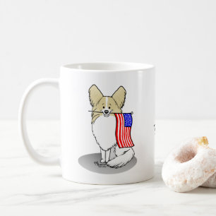 Patriotische amerikanische Flagge USA Papillon (Zi Kaffeetasse