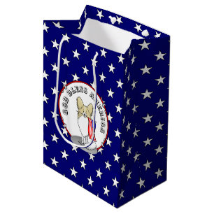 Patriotische amerikanische Flagge USA Papillon (Zi Mittlere Geschenktüte
