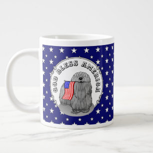 Patriotische amerikanische Flagge USA Puli Dog (gr Jumbo-Tasse
