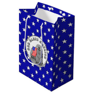 Patriotische amerikanische Flagge USA Puli Dog (gr Mittlere Geschenktüte
