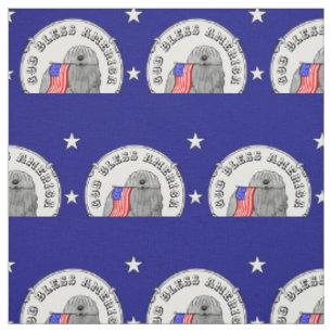 Patriotische amerikanische Flagge USA Puli Dog (gr Stoff