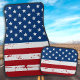 Patriotische amerikanische Flagge USA Red White Bl Autofußmatte (Von Creator hochgeladen)