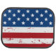 Patriotische amerikanische Flagge USA Red White Bl Autofußmatte (Rückseite)