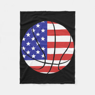 Patriotische amerikanische Flagge Vierte Juli Bysk Fleecedecke