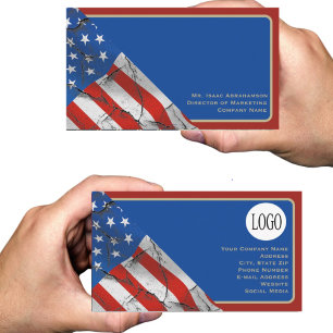 Patriotische amerikanische Flagge Visitenkarte