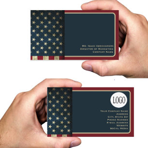 Patriotische amerikanische Flagge Visitenkarte