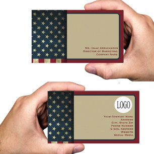Patriotische amerikanische Flagge Visitenkarte