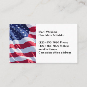 Patriotische amerikanische Flagge Wahl Kontaktkart Visitenkarte