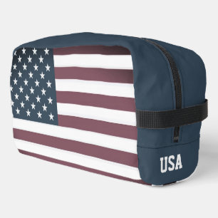 Patriotische amerikanische Flagge Zolltoiletasche Waschbeutel