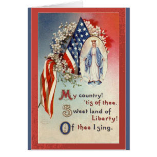 Patriotische amerikanische Flaggen-Jungfrau Mary