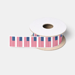 Patriotische amerikanische Flaggen-Schleife Satinband