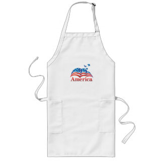 Patriotische amerikanische Flaggen-Schürze Lange Schürze