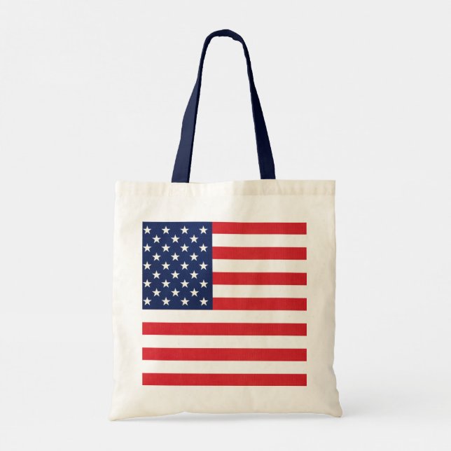 Patriotische amerikanische Flaggen US Flagge Tragetasche (Rückseite)