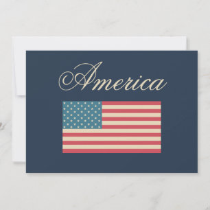 Patriotische amerikanische Flaggeneinladungen Einladung