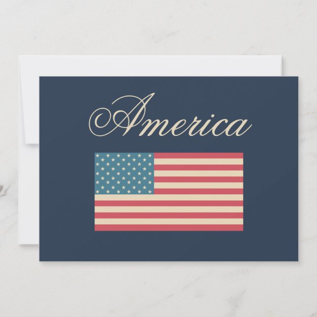 Patriotische amerikanische Flaggeneinladungen Einladung (Vorderseite)
