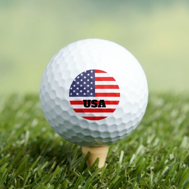 Patriotische amerikanische Flaggengolfbälle mit Ih Golfball (Insitu T-Shirt)