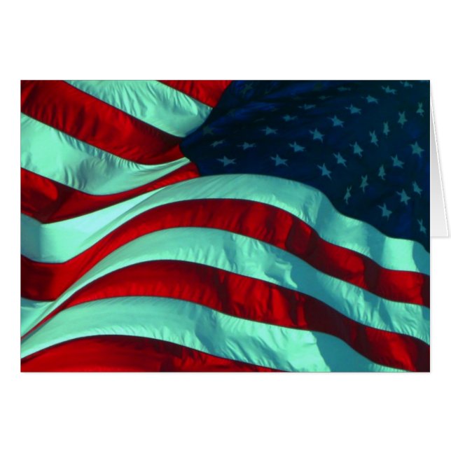 Patriotische amerikanische Flaggennotiz (Vorderseite (Horizontal))