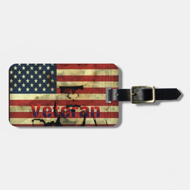 Patriotische amerikanische Gepäckanhänger (Vorderseite horizontal)