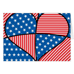 Patriotische amerikanische Herzen