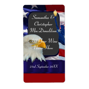 Patriotische amerikanische Hochzeitsflasche
