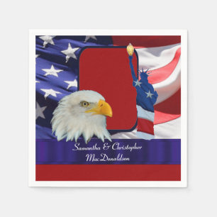 Patriotische Amerikanische Icons Serviette