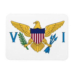 Patriotische Amerikanische Jungferninseln-Flagge Magnet