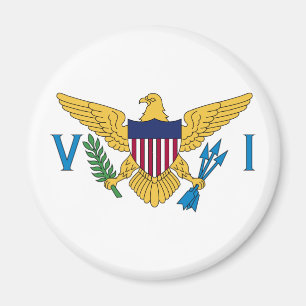 Patriotische Amerikanische Jungferninseln-Flagge Magnet