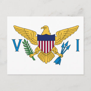 Patriotische Amerikanische Jungferninseln-Flagge Postkarte