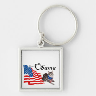 Patriotische Amerikanische Kurzhaar-Tabby-Katze Schlüsselanhänger
