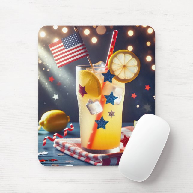 Patriotische Amerikanische Lemonade Mousepad (Mit Mouse)