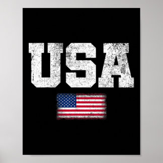 Patriotische amerikanische Männer und Frauen der U Poster