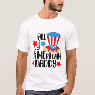 Patriotische amerikanische Papa Wort Kunst T-Shirt