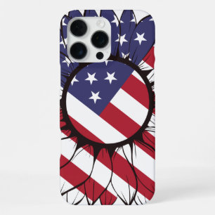 Patriotische amerikanische Sonnenblume iPhone 16 Pro Max Hülle