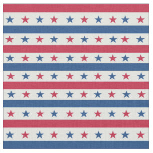 Patriotische amerikanische Sterne mit Streifenmust Stoff