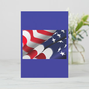Patriotische amerikanische US Flagge für Flaggenge Einladung