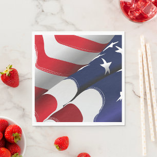 Patriotische amerikanische US Flagge für Flaggenge Serviette