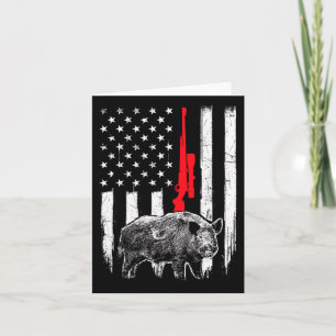 Patriotische amerikanische USA-Flagge - Wildschwei Karte