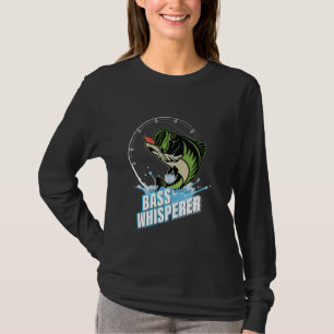 Patriotische Angler American Bass Pro Flüsterfisch T-Shirt