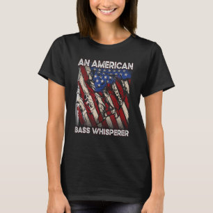 Patriotische Angler American Bass Whisperer Fische T-Shirt