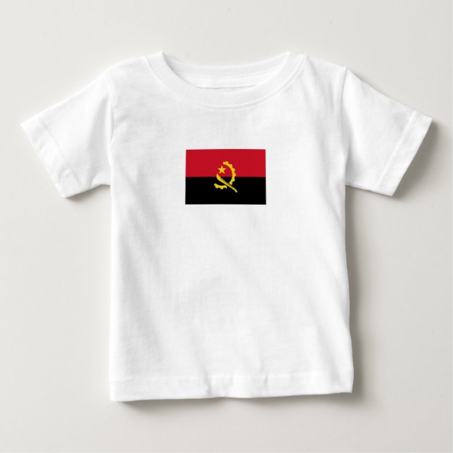 Patriotische angolanische Flagge Baby T-shirt (Vorderseite)