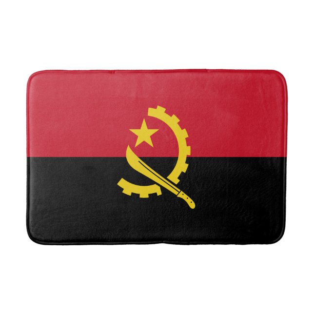 Patriotische angolanische Flagge Badematte (Vorderseite)
